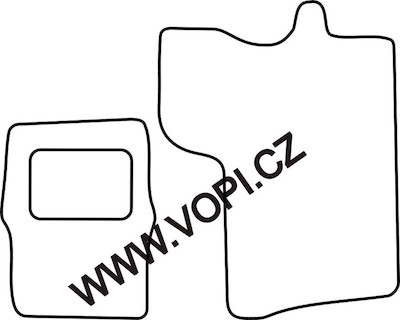 Koberec do kabíny Renault Master obytné auto 1998 - 2003 Colorfit 2 predné koberce (3824)